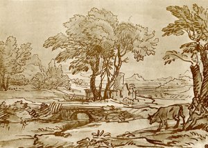 Paisagem com ponte de Claude Lorrain