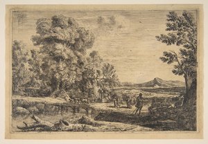 Rebecca e Eliezer, ca. 1638-41. de Claude Lorrain