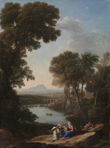 Descanse na fuga para o Egito, no início da década de 1640. de Claude Lorrain