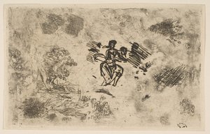 Mulher sentada e outros esboços, ca. 1630-33. de Claude Lorrain