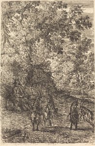 Pastor com quatro cabras (Les quatre chèvres) de Claude Lorrain