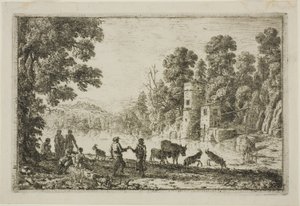 A dança na margem do rio de Claude Lorrain