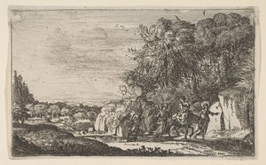 A fuga para o Egito, ca. 1630-31. de Claude Lorrain
