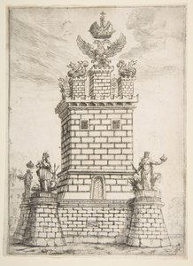 A torre quadrada, 1637. de Claude Lorrain