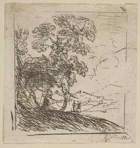 A árvore certa de duas paisagens, ca. 1630 de Claude Lorrain