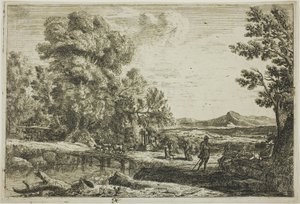 A Ponte de Madeira (Rebecca e Eliezer) de Claude Lorrain