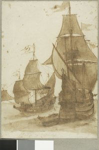 Duas fragatas de Claude Lorrain