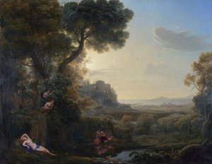 Paisagem com Narciso e Eco, 1644