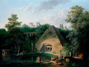 A pirâmide no castelo de Maupertuis, c.1785
