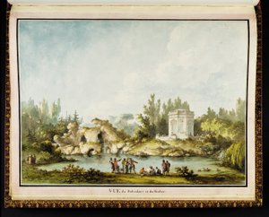 Vista do Belvedere e da Rocha, do Recueil des Plans du Petit Trianon, de Richard Mique (1728-94)
