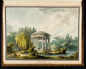Vista do Templo, do Recueil des Plans du Petit Trianon, de Richard Mique (1728-94)