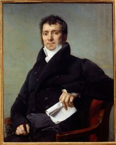 Retrato de Claude Marie Morin Pintura de Claude-Marie Dubufe (1790-1864) Nantes do século XIX, Musee des Beaux Arts