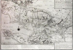 Atlas 131 H f.42 Mapa de Bas Poitou, Aunis e Saintonge com os pântanos da Baía de Aiguillon em 1716