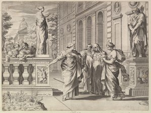 Alegoria em homenagem ao Colégio Romano Fundado pela Família Borghese, 1615-88. de Claude Mellan