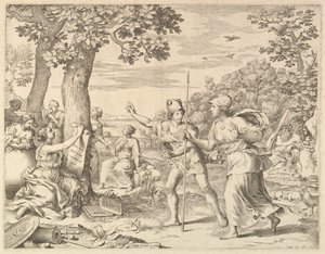 Alegoria sobre o bom governo na França, 1685. de Claude Mellan