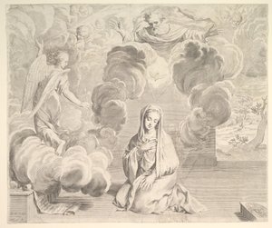 Anunciação, 1666. de Claude Mellan