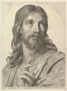 Busto de Cristo adulto de Claude Mellan