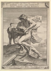 David estrangulando o leão, 1631. de Claude Mellan