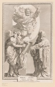 Deus com personificação da História e da Profecia
Página de título para: Biblia Sacra, 1642 de Claude Mellan
