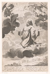 H. São Francisco de Paola em êxtase de Claude Mellan