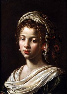 Cabeça de uma menina de Claude Mellan