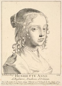 Henriette-Anne da Inglaterra, Duquesa de Orleans. de Claude Mellan