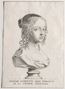 Henriette-Marie d&39;Angleterre, duquesa d&39;Orleans. de Claude Mellan
