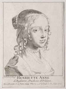 Henriette-Marie d&39;Angleterre, duquesa d&39;Orleans. de Claude Mellan