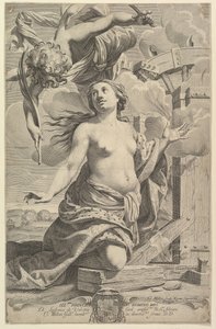 Martírio de Santa Catarina, 1625. de Claude Mellan
