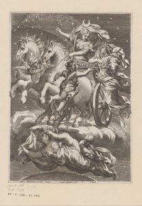 Personificação da Lua na sua carruagem
Página de título para: Giovanni Battista Ferrari, De Florum cultura libri IV, 1633