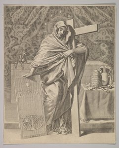 Personificação da Fé, 1642. de Claude Mellan