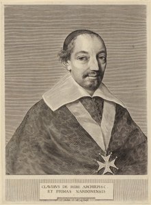 Retrato de Claude de Rebé, arcebispo de Narbonne de Claude Mellan