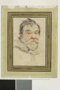 Retrato de um velho barbudo de Claude Mellan