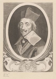 Retrato de Armand-Jean du Plessis, cardeal de Richelieu de Claude Mellan