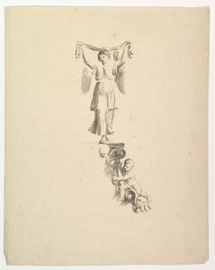 Estátua de um anjo. de Claude Mellan