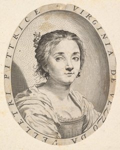 Virginia da Vezzo, esposa de Simon Vouet, 1626. de Claude Mellan