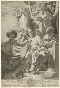 Alegoria do Intelecto, Memória e Vontade de Claude Mellan after Simon Vouet