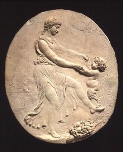 Bacchante e um Satyr Infantil