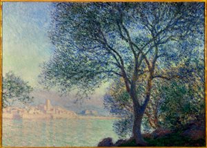 Antibes, vista da Pintura Salis de Claude Monet (1840-1926) 1888. Dim. 0,65 x 0,92 m. Colecção privada de Claude Monet