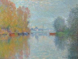outono no Sena, Argenteuil 1873 (óleo sobre tela) de Claude Monet
