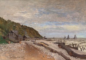 Estaleiro perto de Honfleur; O Estaleiro de Navios Pequenos, perto de Honfleur, 1864 de Claude Monet