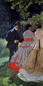 Pequeno almoço na relva Fragmento. Parte esquerda. Pintura de Claude Monet (1840-1926) 1865-1866 Sol. 2,48x2,17 m Paris, musee d