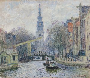 Canal a Amsterdam, 1874 de Claude Monet