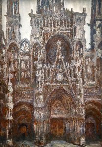 Catedral de Rouen, vista do Portal, Brown Harmony de Claude Monet