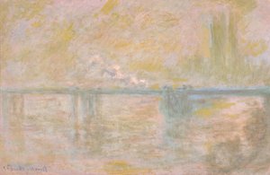 Ponte Charing-Cross em Londres, c. 1902 de Claude Monet