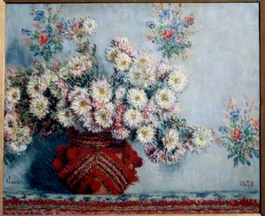 Chrysanthemes Pintura de Claude Monet (1840-1926) 1878, óleo sobre tela, Dim. 0,54x0,65 m Paris, musee d