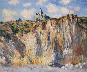Igreja em Varengeville, manhã, 1882 de Claude Monet