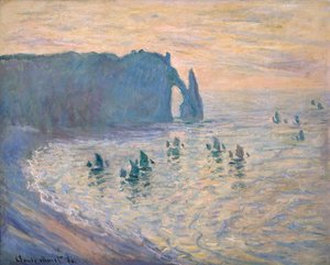 Penhascos em ettretat, 1885-1886. de Claude Monet