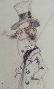 Dandy com um charuto Dandy au Cigare, ca 1857 de Claude Monet