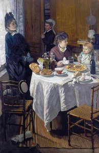 Almoço (Le Déjeuner). 1868. Condição após restauração de Claude Monet